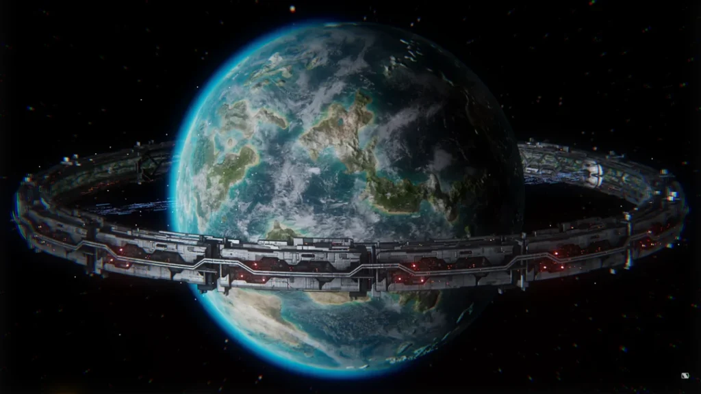 Earth orbit satellite space